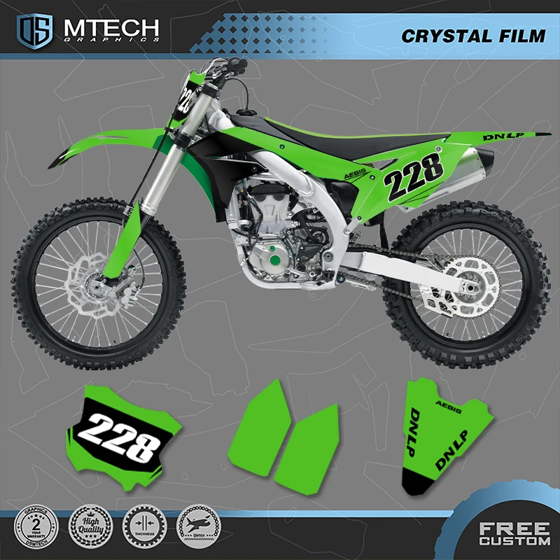 

Наборы графических наклеек и стикеров DSMTECH для Kawasaki, 2016, 2017, 2018, KXF450, KX450F, 006