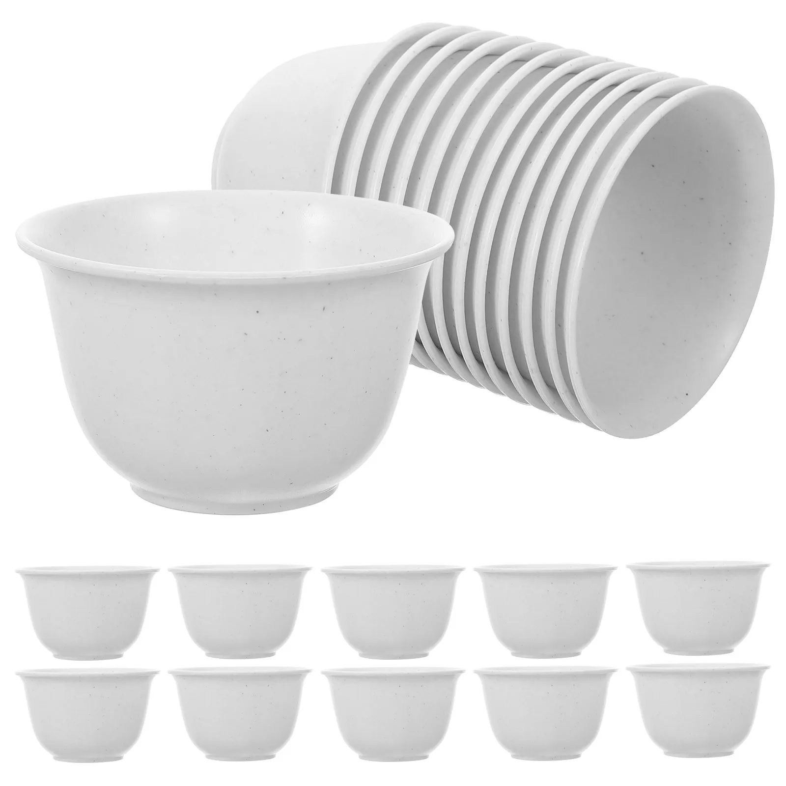 

48Pcs Thickened Tea Cup Set Vintage Style Classic 60ml Traditional Chinese Teaware Household Tea Bowls for Tasting Sampling
