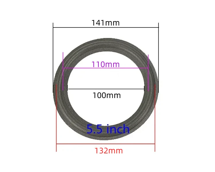 GHXAMP 2PCS Lautsprecher Schaum Reparatur Klapp Rand Ring Subwoofer Lautsprecher Reparatur Zubehör DIY 5 ZOLL 6,5 ZOLL 8 ZOLL 10 12 ZOLL
