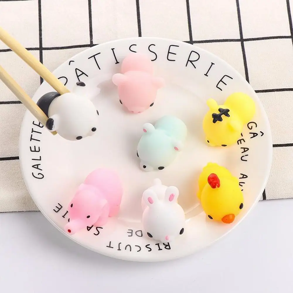 Random 10-100 Pcs Mini Squeeze Toy Fashion Cartoon Cute Animal Stress Relief Kawaii Adult Kids Children Antistress Fidget Toys