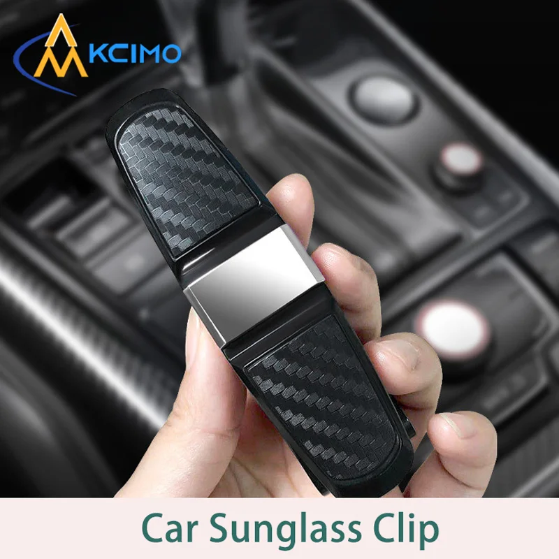 

Glasses Holder for Car Sun Visor Sunglasses Clip Card Ticket Holder Eyeglasses Fastener Carbon Fiber Sunglasses Clip Black Gold
