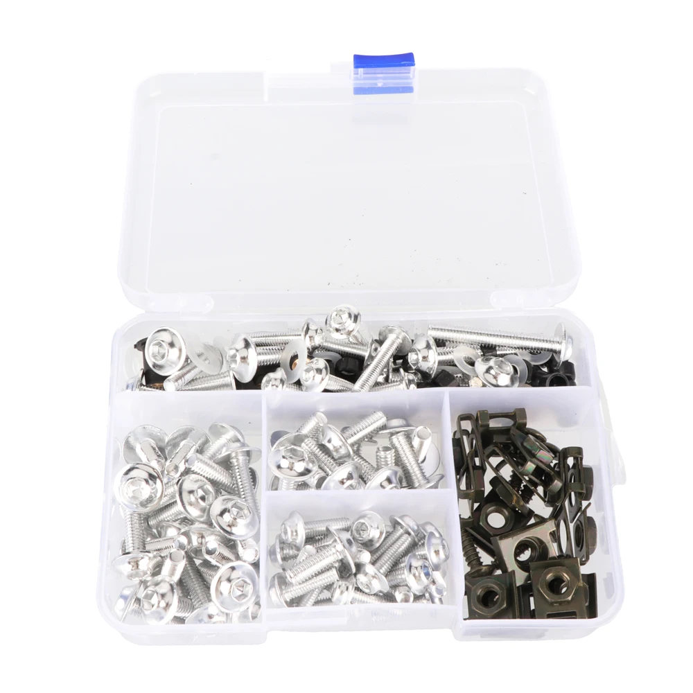 177-teiliges Set Schrauben für Motorrad-Modifikation, Windschutzscheiben-Abdeckung, Aluminium-Farbige Verkleidungsschrauben