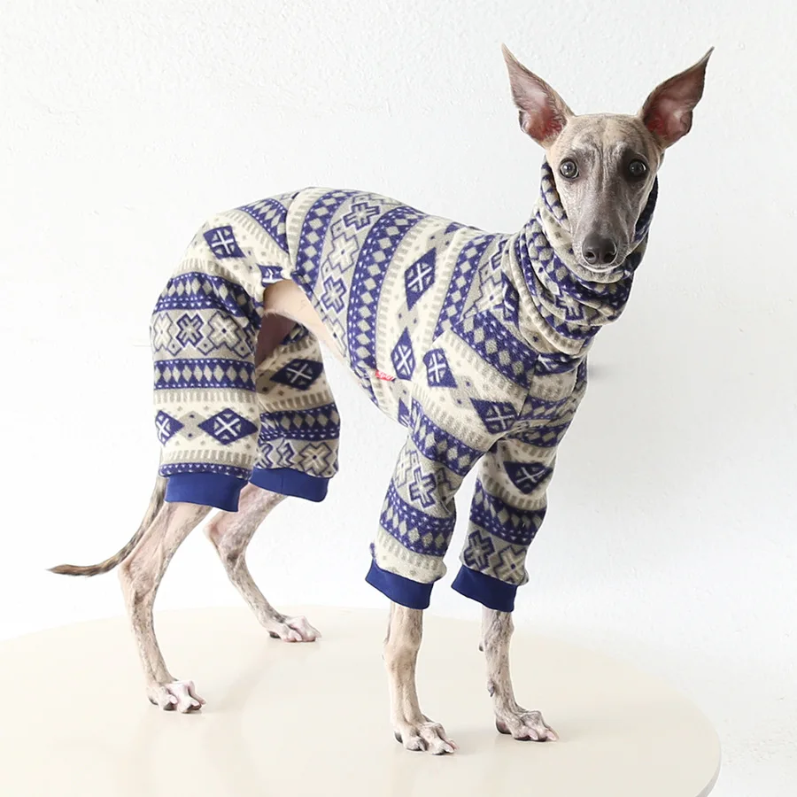 

Mutihome Nordic Autumn And Winter Pet Clothes Ethnic Style Fleece Jumpsuit Italian Little Lingti Huibit Pet Clothes Dog Tops