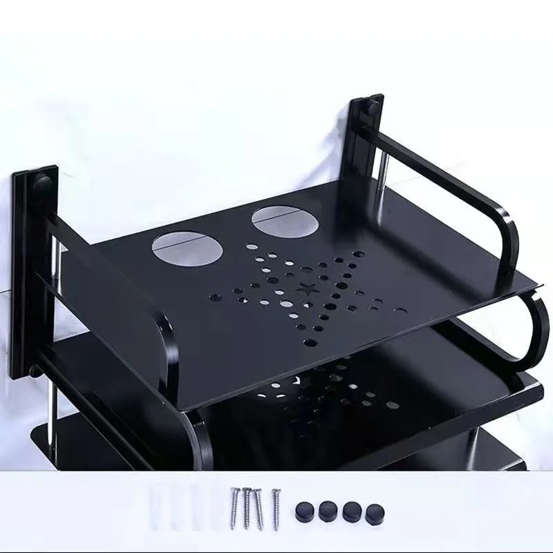 Double/Triple TV Box Router Set-top Boxes Player Single-layer Aluminum Wall Mount Storage Shelf Bracket Holder Stand Rack