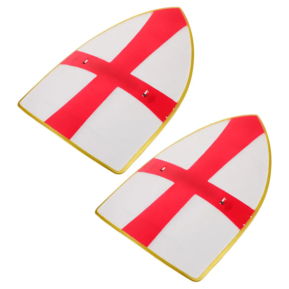 

2Pcs Childrens Shield Medieval Design Roleplaying Accessory Lightweight Plastic 11.79x7.66 Medieval Shield for Kids