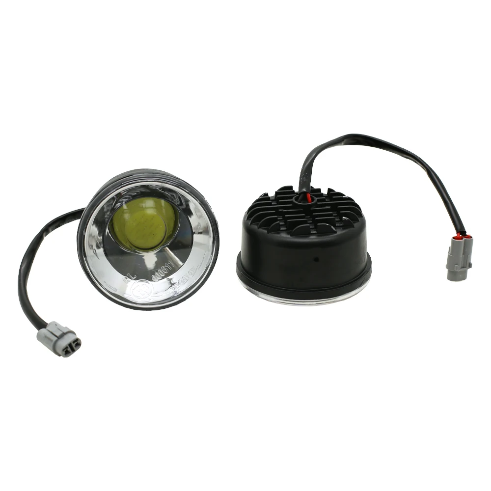 2PCS Hot Selling Auto COB Round High Power Front Fog Light High Bright Daytime Running Light Motorcycle Headlight Spotlight