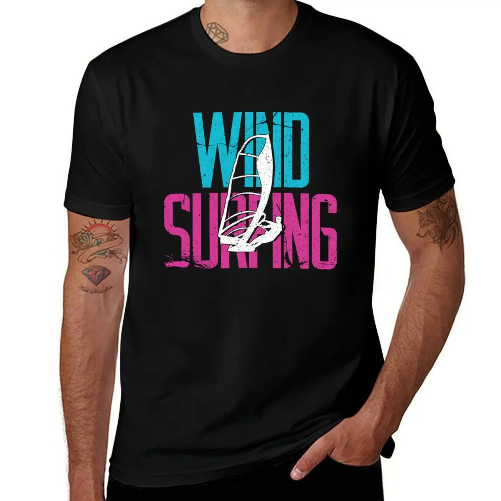 Windsurfing Surfer Windsurfer Sailboarding Water Sports T-Shirt t shirt for man 100 percent cotton T-Shirt