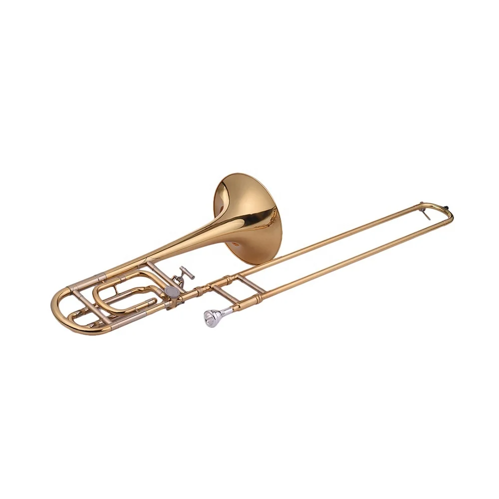 SEASOUND OEM Bb/F Key Gold Tuning Slide Trombone Trombon Musical Instrument JYTB505