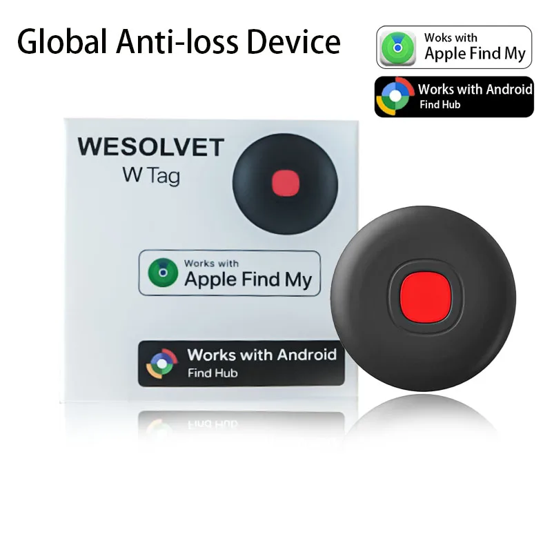 

Dual System Anti-lost Tracker for Apple or Android Tracker Work with Find My Air Tag Locator Finder Keys Wallet Smart Tag