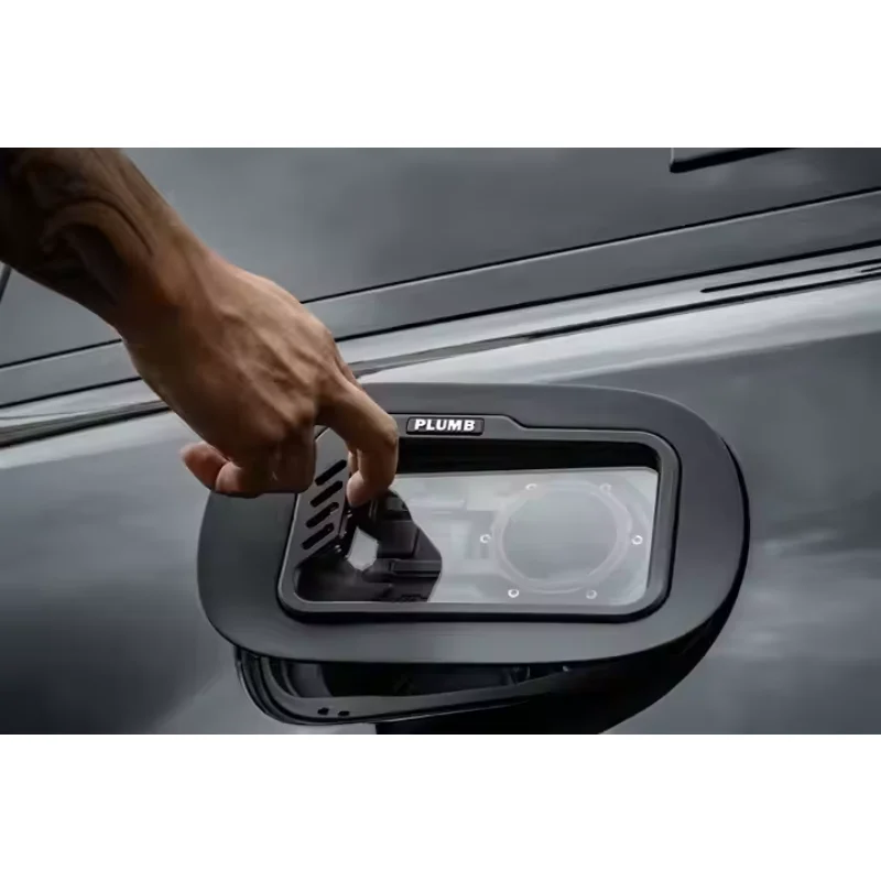 For 2020+ Accessories Parts Aluminum Alloy Transparent Fuel Tank Cover Fuel Flap For Land Rover Defender L663 110 90