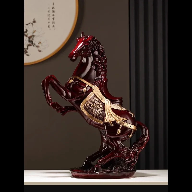 1PCS Resin Horse Arrival Success Zodiac Horse Ornament Living Room Study Office Desktop Decoration Crafts home decor