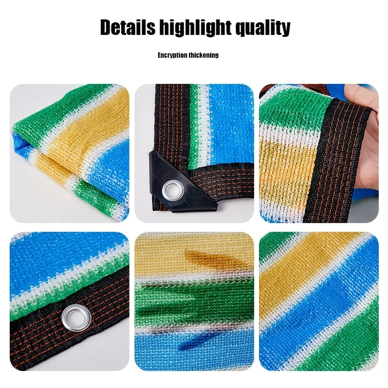 Outdoor shade net, shade net, plant shade net, copper‑grommet high‑density polyethylene with UV‑protection and shading rate, suitable for patios, gardens, greenhouses and lawns.