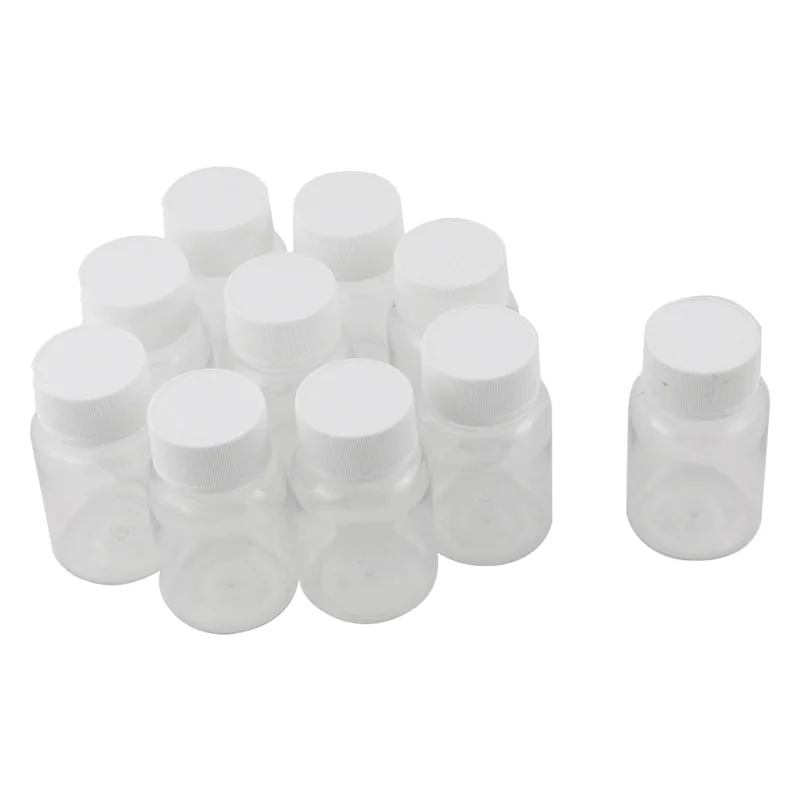 2025+ 100Pcs Refillable Bottles 15Ml Plastic PET Clear Empty Seal Bottles Container with Screw Cap