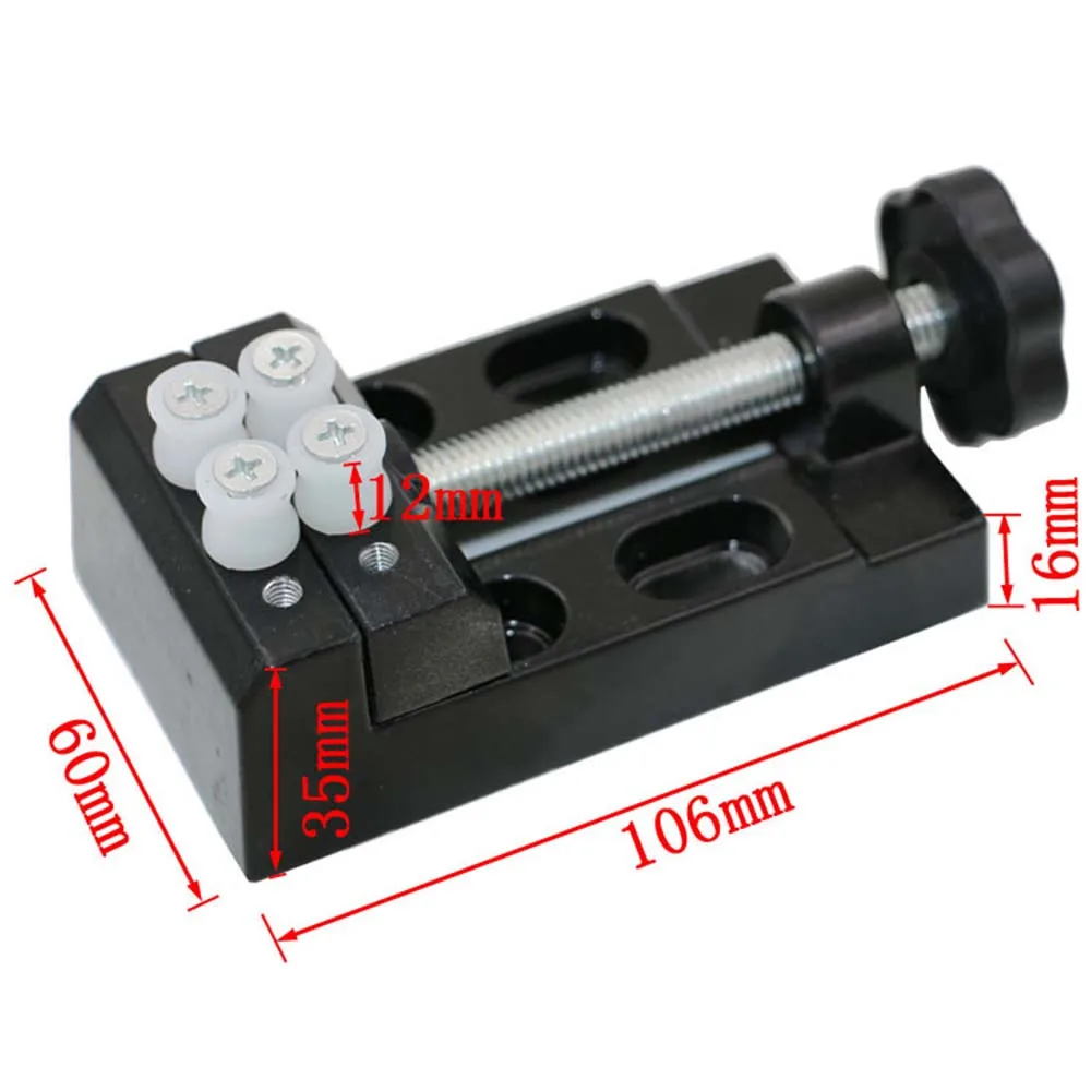 Aluminum alloy Mini Table Vise Jaw Carving Bench Clamp Drill Press Vice Micro Clip Adjustable Flat Pliers DIY Jewelry Hand Tools