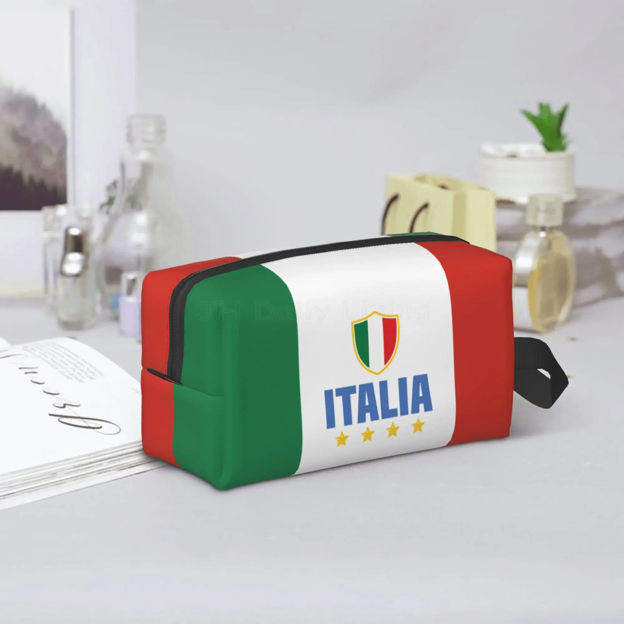 Flag of Italy Cosmetic Bag Women Large Capacity Makeup Case Italian Flag Portable Storage Toiletry Bags for Travel