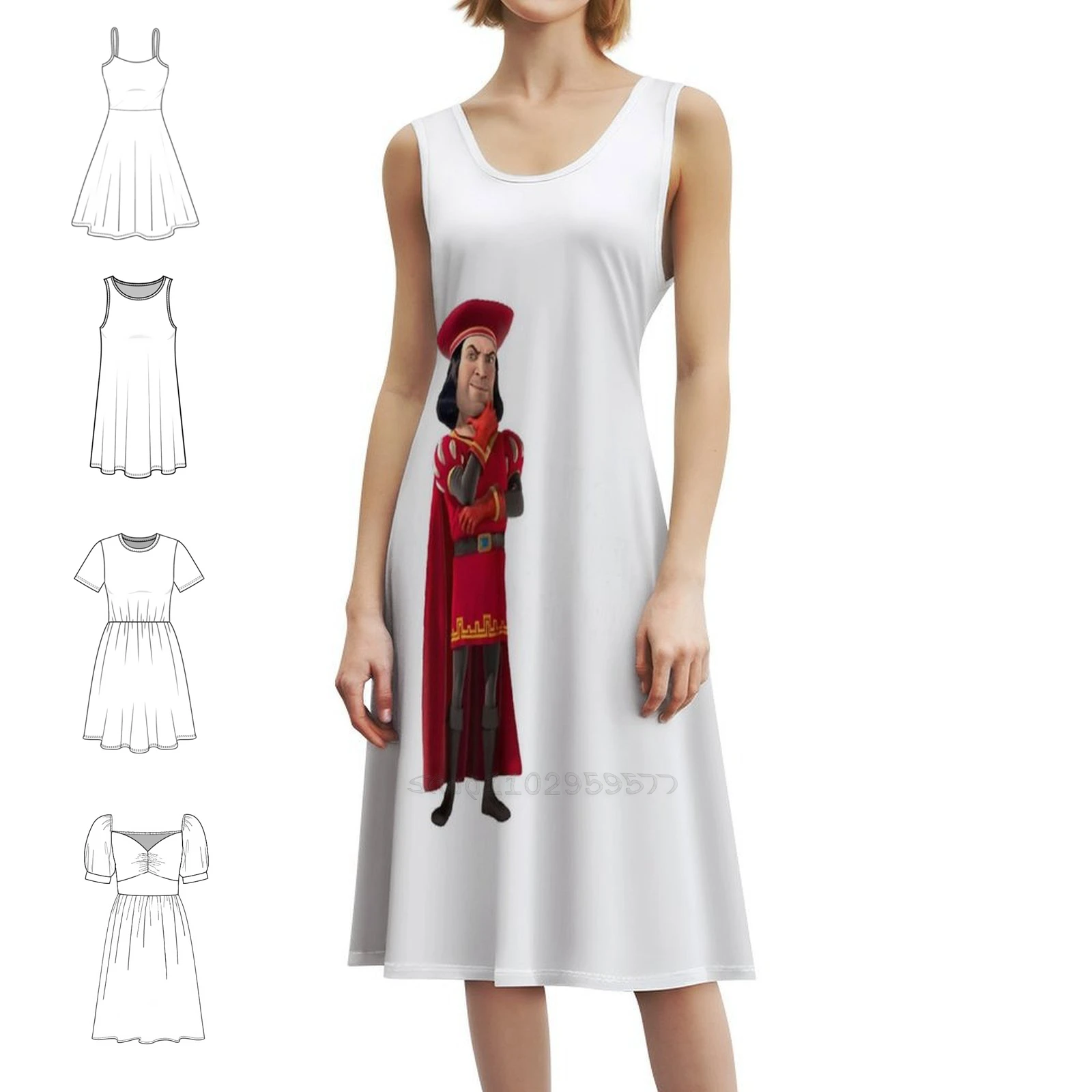 اثق بنفسك! فستان هيب هوب نسائي ملابس الشارع مطبوع عليه رسومات جرافيك للحفلات والنوادي Shrek Lord Farquaad Fiona Farquaad Evening #1