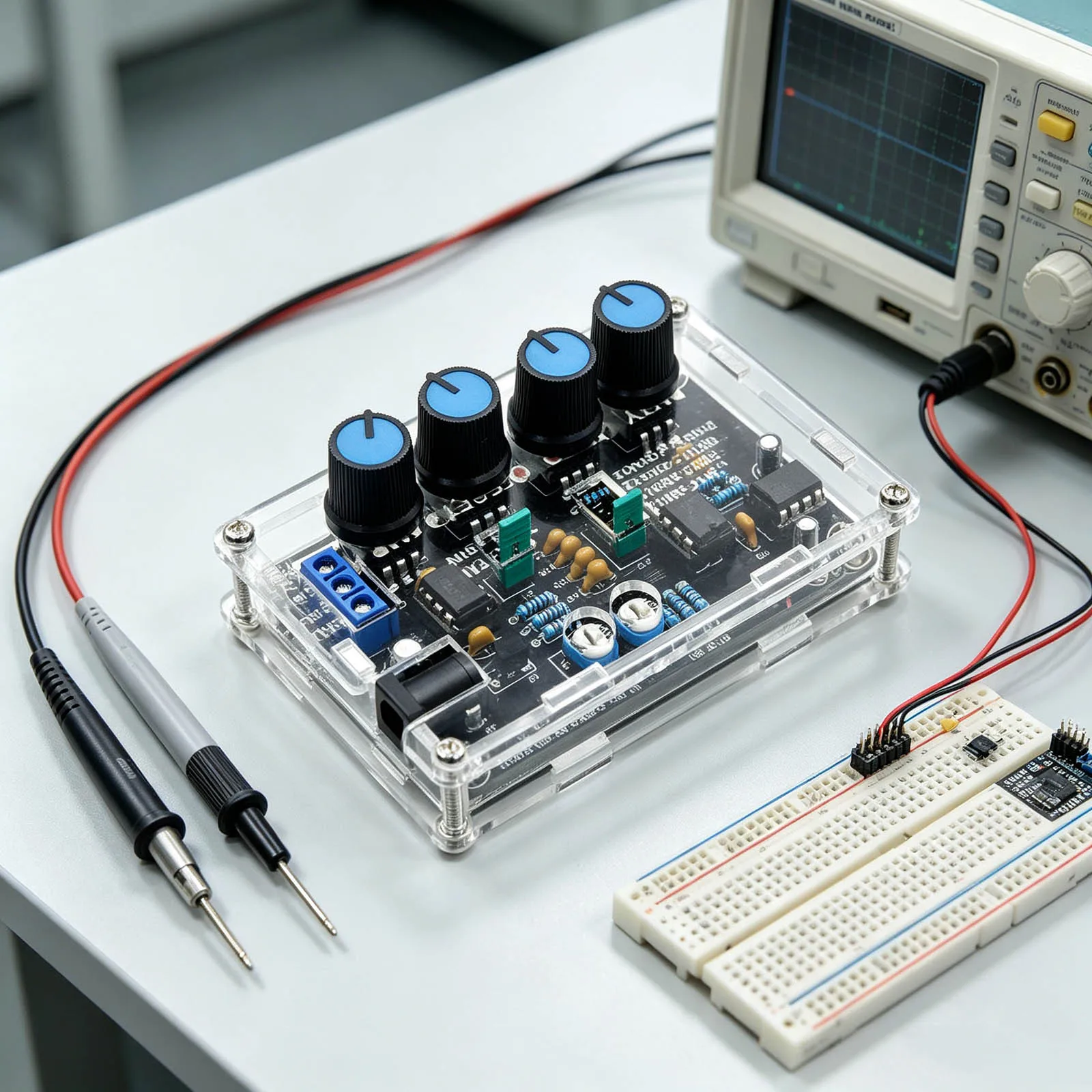 DIY ICL8038 Low Frequency Signal Generator 12V 5Hz~400KHz DIY Kit Shell Xr2206 Upgrade Version Electronic Circuit Experiment Kit