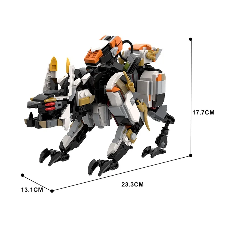 MOC Horizon Scorcher Mechanical Beast Model Building Block Set Game Battle Mecha Monster Stitch Brick Toys Creative Boys Gift