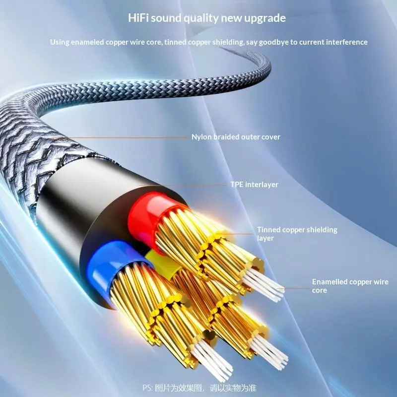 3.5mm Male to USB C Female Audio Adapter No Current Noise Type C Earphone Converter for High Quality Music Playback Car Use