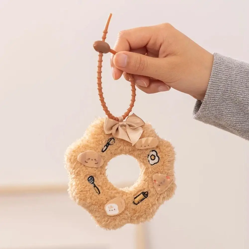 Soft Capybara Wreath Plush Keychain Creative Funny Capibara Bag Pendant Keyring Cute Capybara Plush Doll Bag Hanging