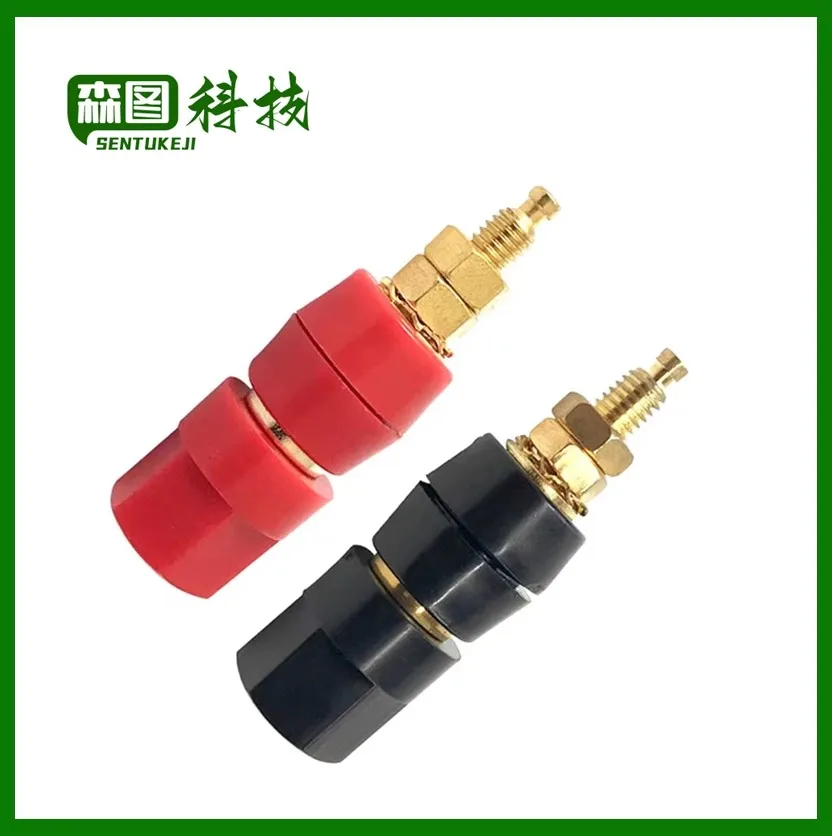 1pair(black+red) Terminals Red Black Connector Amplifier Terminal Binding Post Banana Speaker Plug Jack