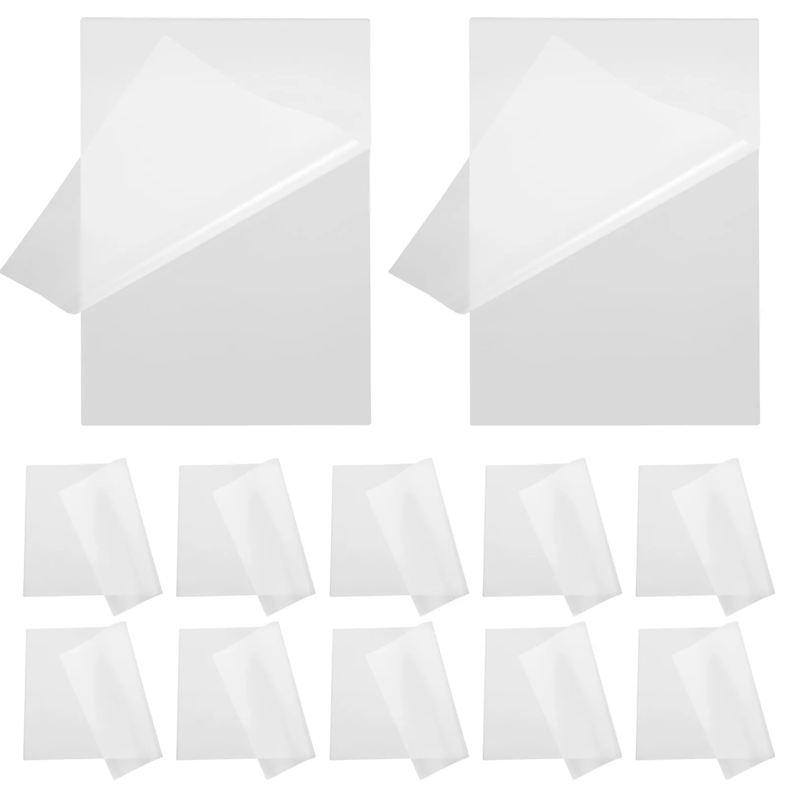

100Pcs Transparent Thermal Laminating Sheets Longlasting Waterproof Plastic Film for Family Albums Office Files School Projects