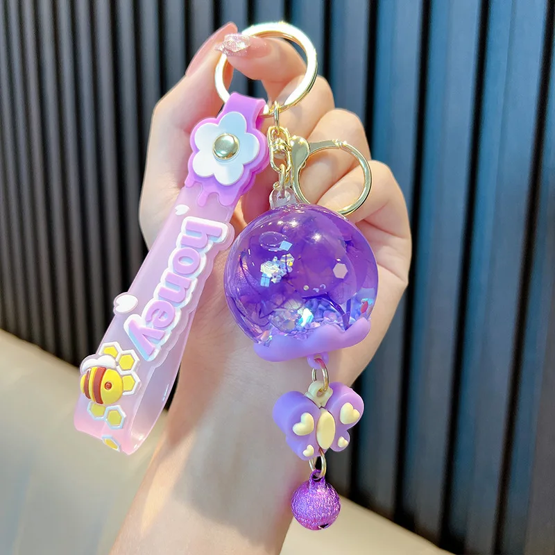 Creative In Oil Dried Flowers Floating Wind Chimes Blue Whale Key