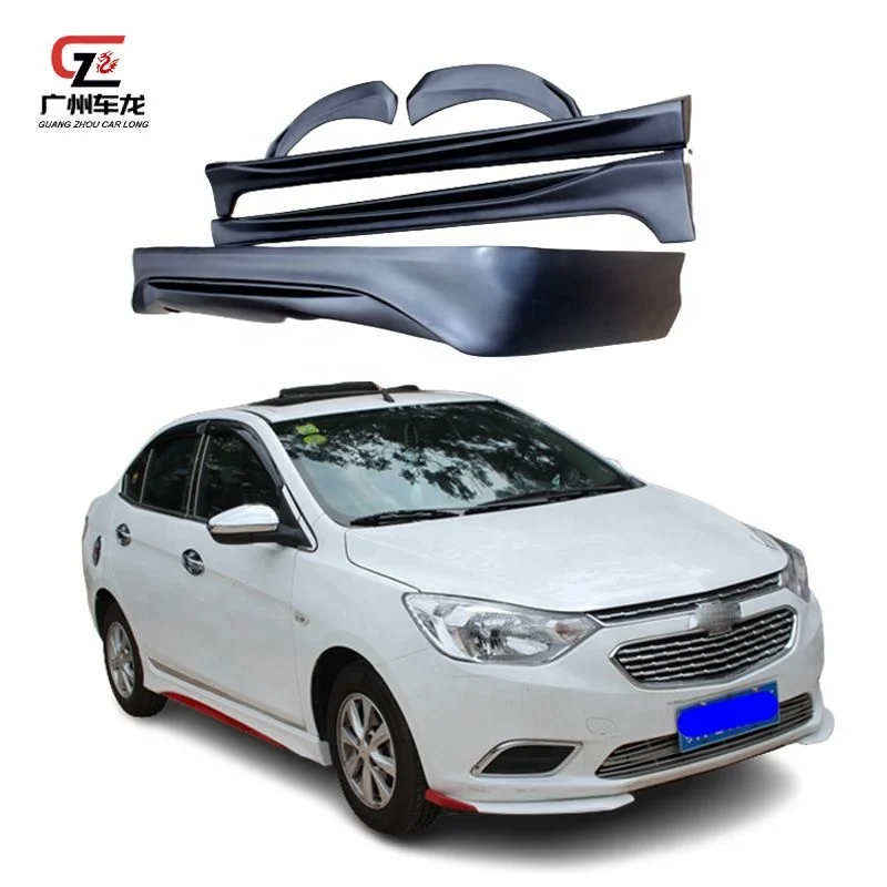 Factory direct PP plastic Car Bumper Front comers Rear lip Side skirts For Chevrolet Sail 3 2015 Car Bodykit