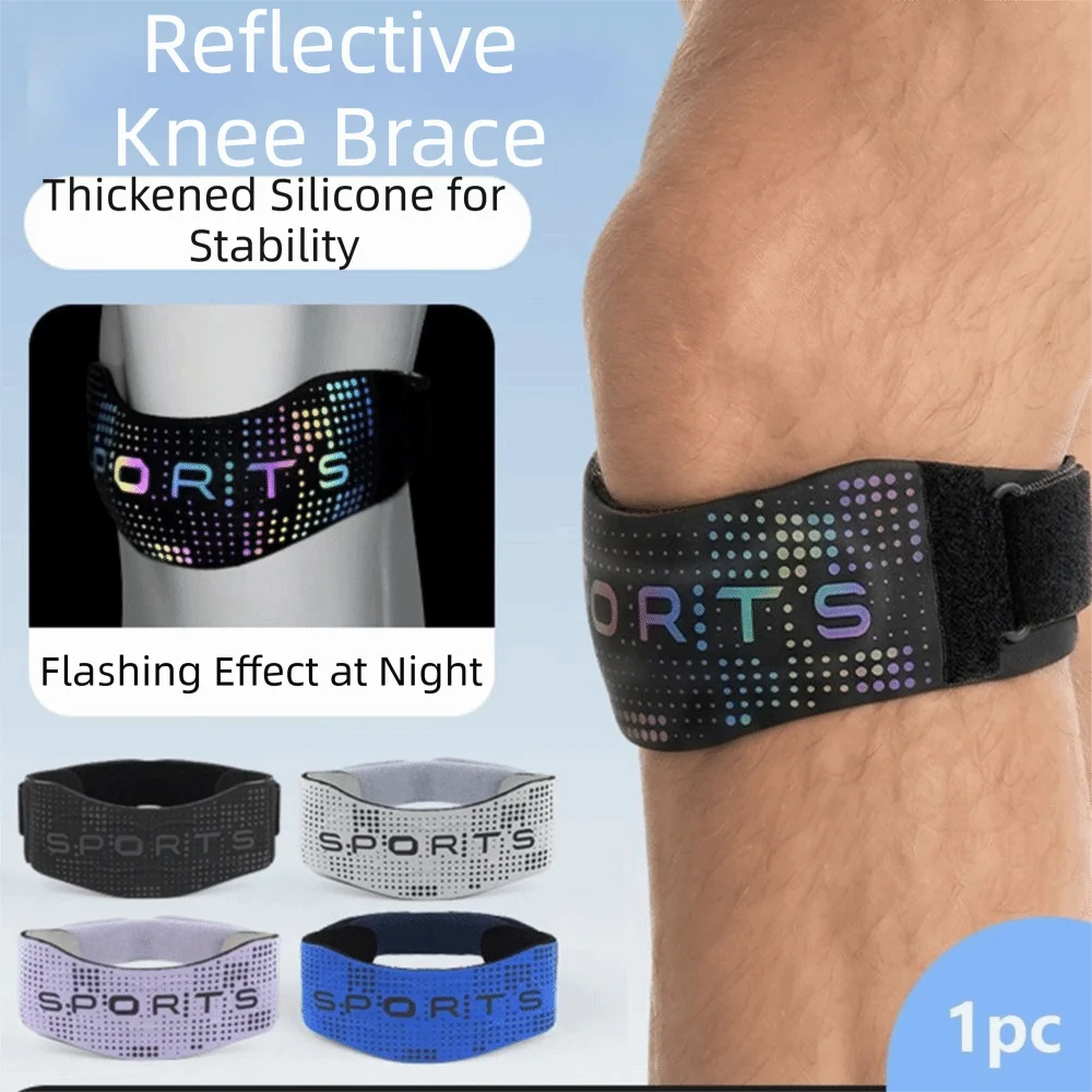 Patella Protector Sports Patella Brace Non-Slip Adjustable Strap Knee Support Pad Extra Thick Shock-absorbing Knee Strap