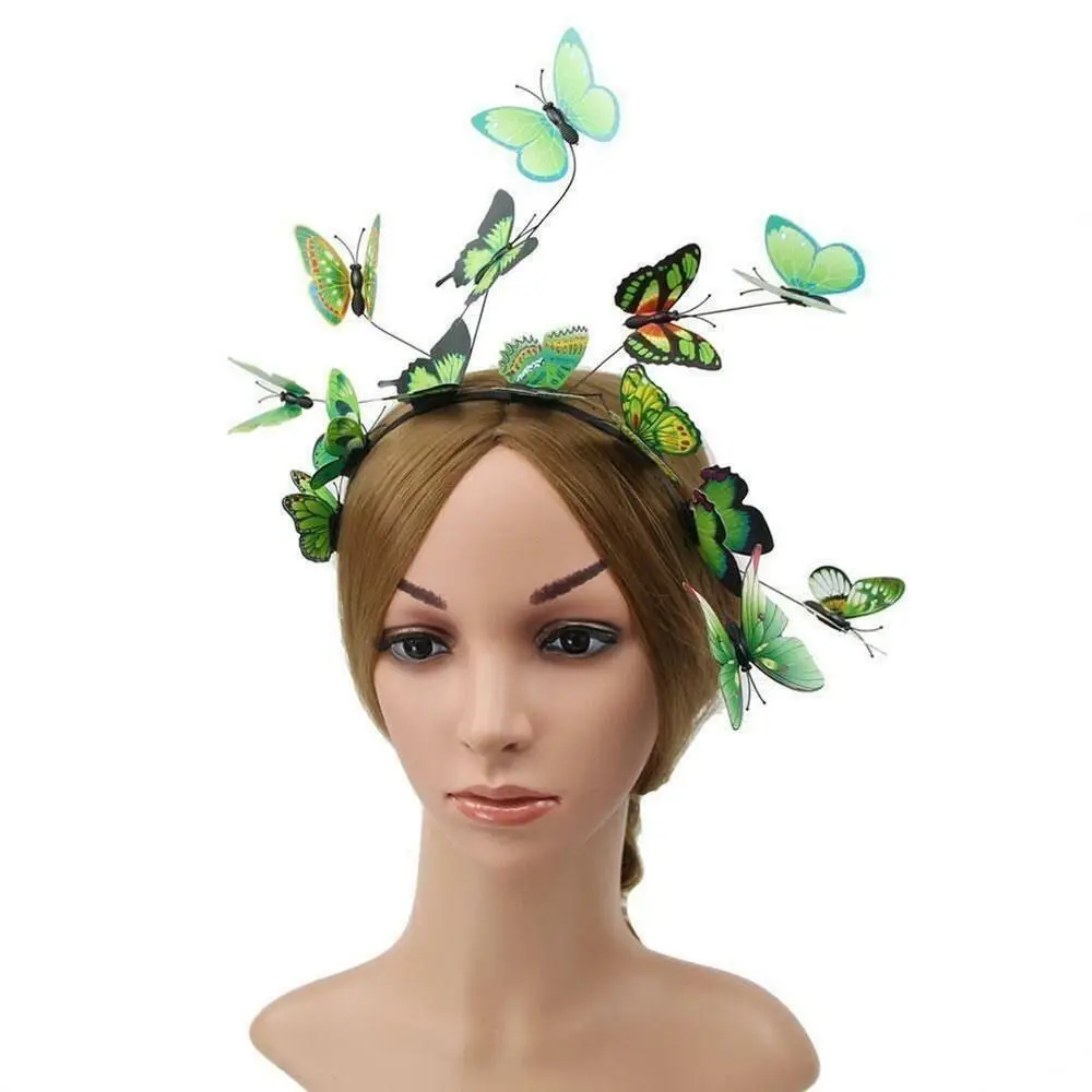 Super Fairy Beauty Flower Garland Hair Bands Wedding Butterfly Jewelry Headbands Butterfly Headband Wreath Prop