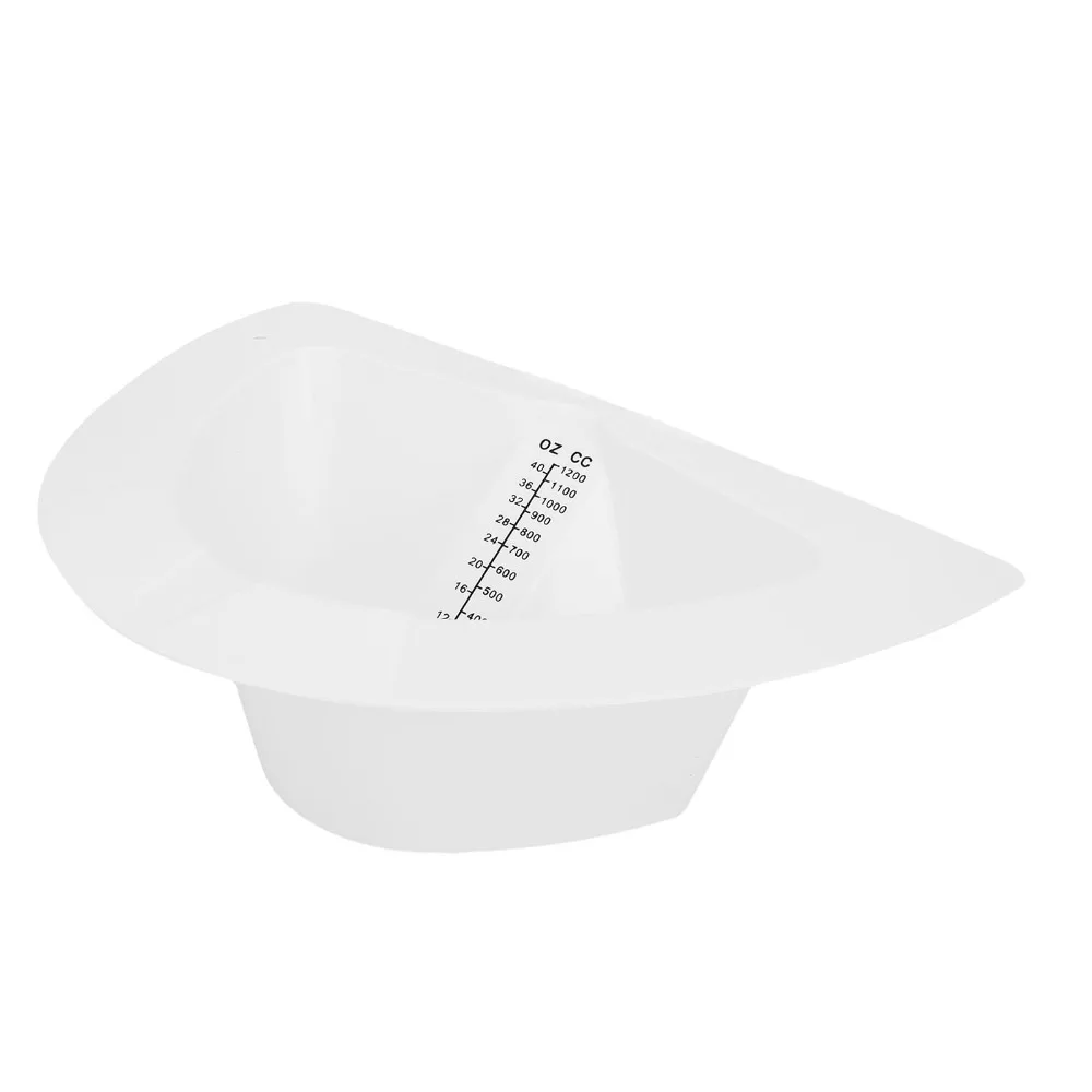 10Pcs Plastic Graduated Female Specimen Bedpan White 1200ml Body Fluid Collection Container