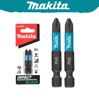 Makita E-08763 PH2 50MM ביטים למברגת השפעה 1/4 '' 2 יחידות מגנטיות פיליפס ראש מקדחה כלי אביזר סדרה