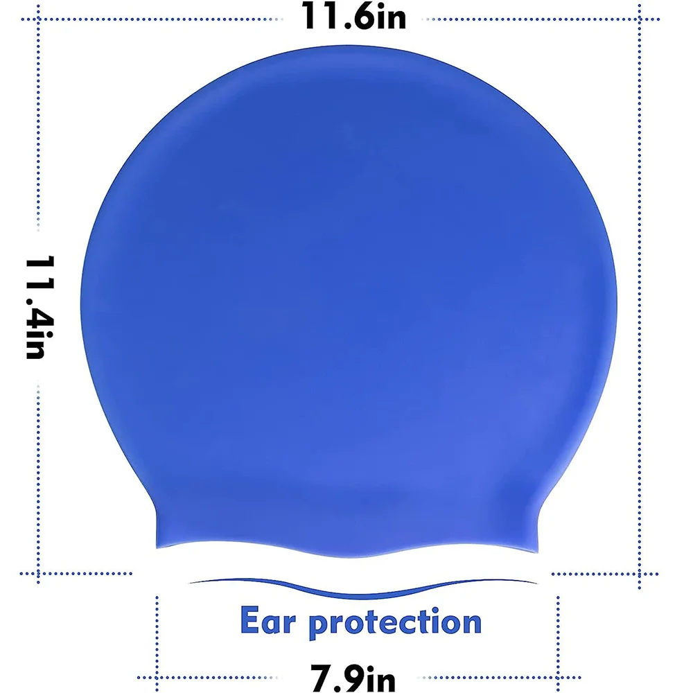 Extra Large Silicone Swimming Cap for Long Hair