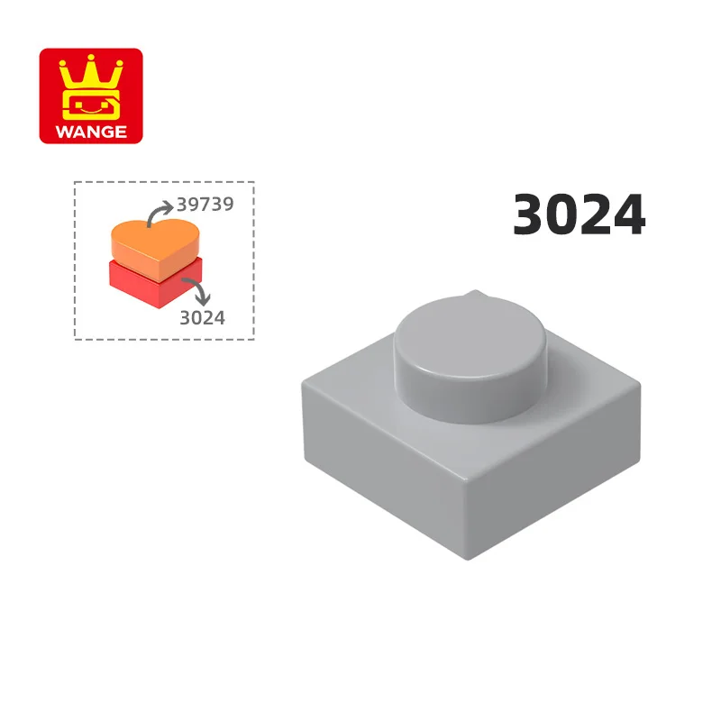 

Wange 3024 100 г/588 шт. 1x1 пластинчатые строительные блоки, короткие детали с 1 отверстием, совместимые с кирпичами, сделай сам, детские игрушки, сборка, подарочная коробка