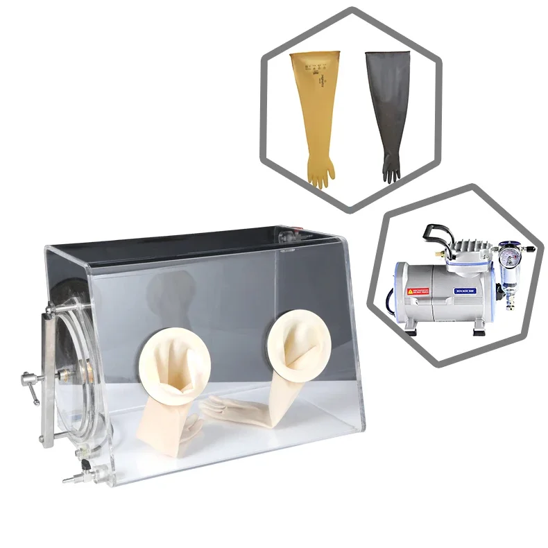 MITR University Laboratory Research Vacuum Operation Small  Acrylic Glove Box