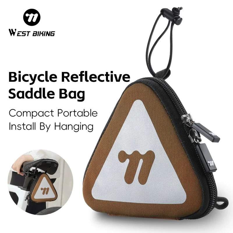 

WEST BIKING Mini Bicycle Saddle Bag Portable Multi function Cycling Bag Bike Accessories Ultralight Reflective Bike Bag