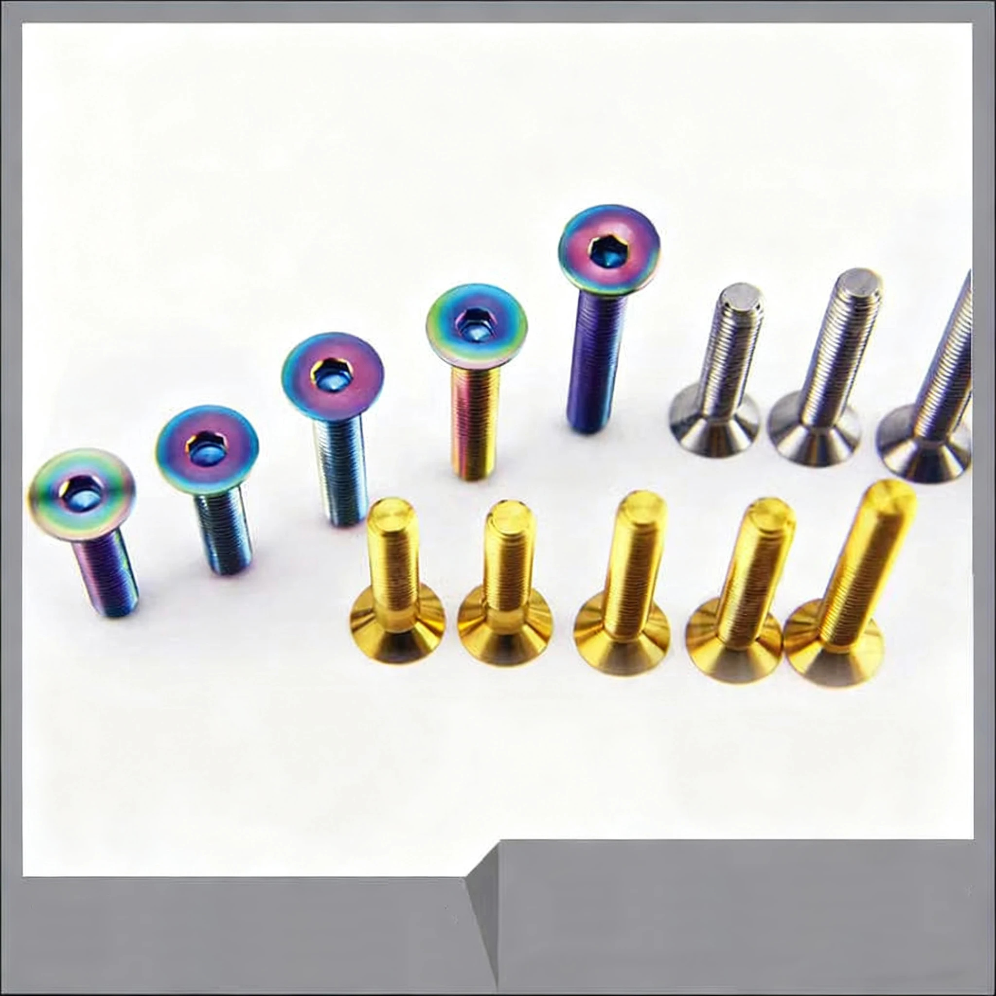 1-10pcs Titanium Bolt M5 Flange Head External Hexagon Screw Motorcycle Modification Disc Brake Bolts Length 10/12/15/20/25/30mm