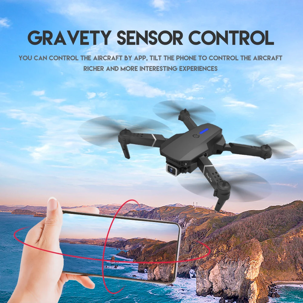 Rc Drone 4k HD Wide Angle Camera Altitude Hold WiFi fpv Drone Dual Camera Quadcopter Real-time transmission Helicopter Gift Toys