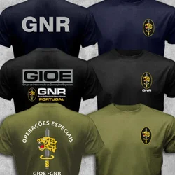 Portugal GNR National Guard Gendarmerie GIOE Special Forces Unit T-Shirt Short Sleeve Casual Cotton O-Neck Men Shirts