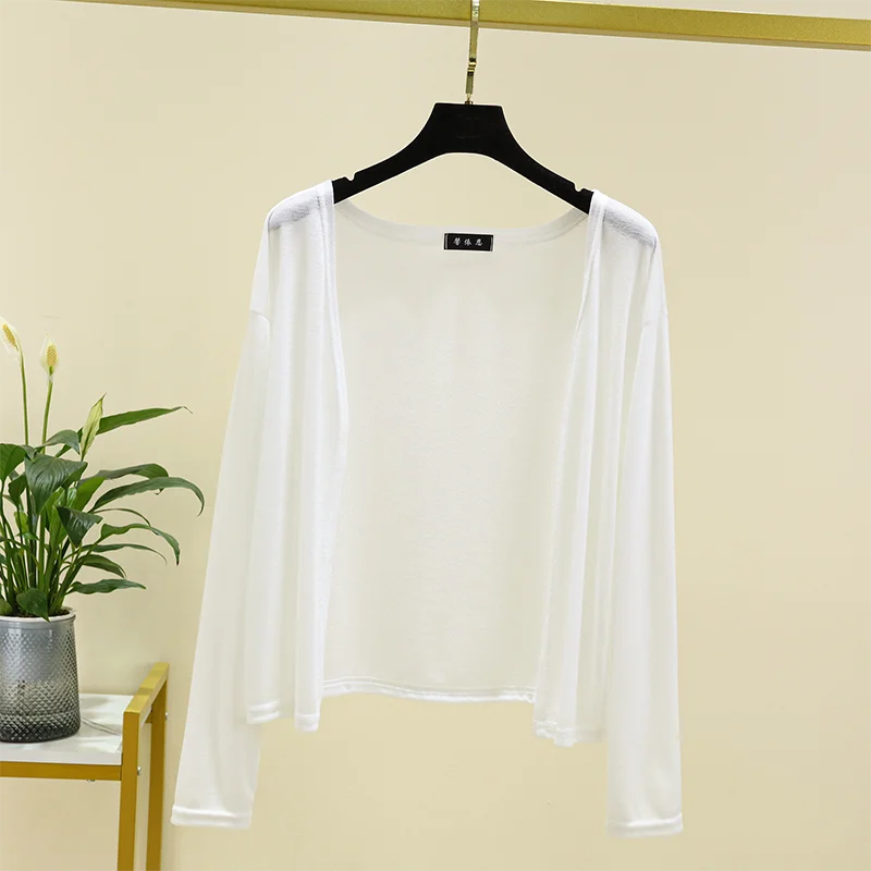 

Summer Thin ort Svel Cardigan Women's Sun Protection Long Sve awl Lightweight Loose Air Conditioned Outerwear