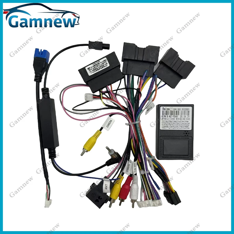 Car Android Radio Cable Power Wiring Harness Connector Canbus Box Adapter For Ford Focus Ranger 2012-2018