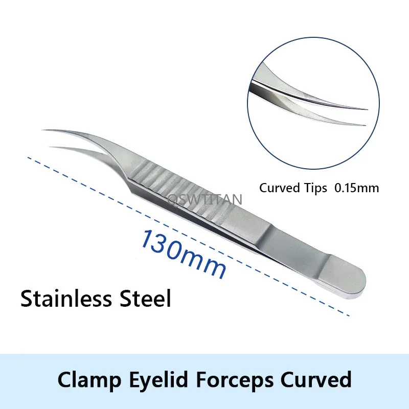 1 قطعة ملقط العيون أداة المشبك الجراحي للعين لتلاعب الرموش