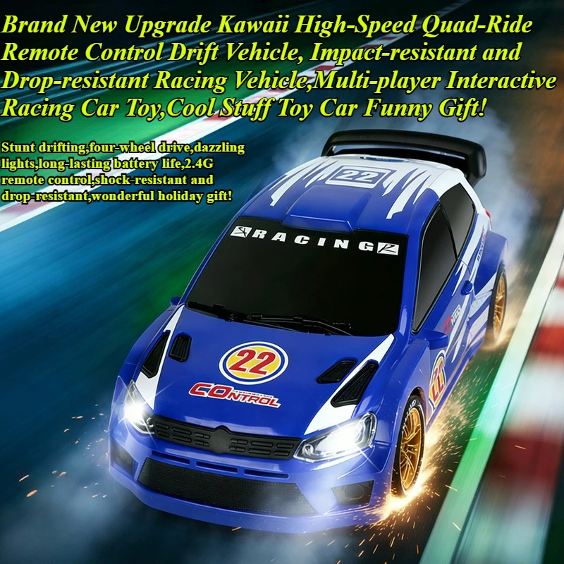 

Cool Stuff Toy Car Funny Gift-Hot High-speed 4WD Rc Drift Car,Remote Control Car Model,Kawaii Racing Stunt Rc Cars,Toys for Kids