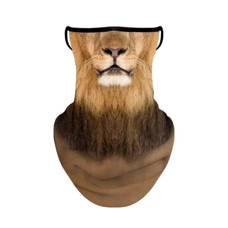 Masque de Protection solaire pour cyclisme, chat Orange, voile amusant d'été, serviette pour le visage d'animal, oreille de chat suspendue, masque de Protection intégré, Protection du cou