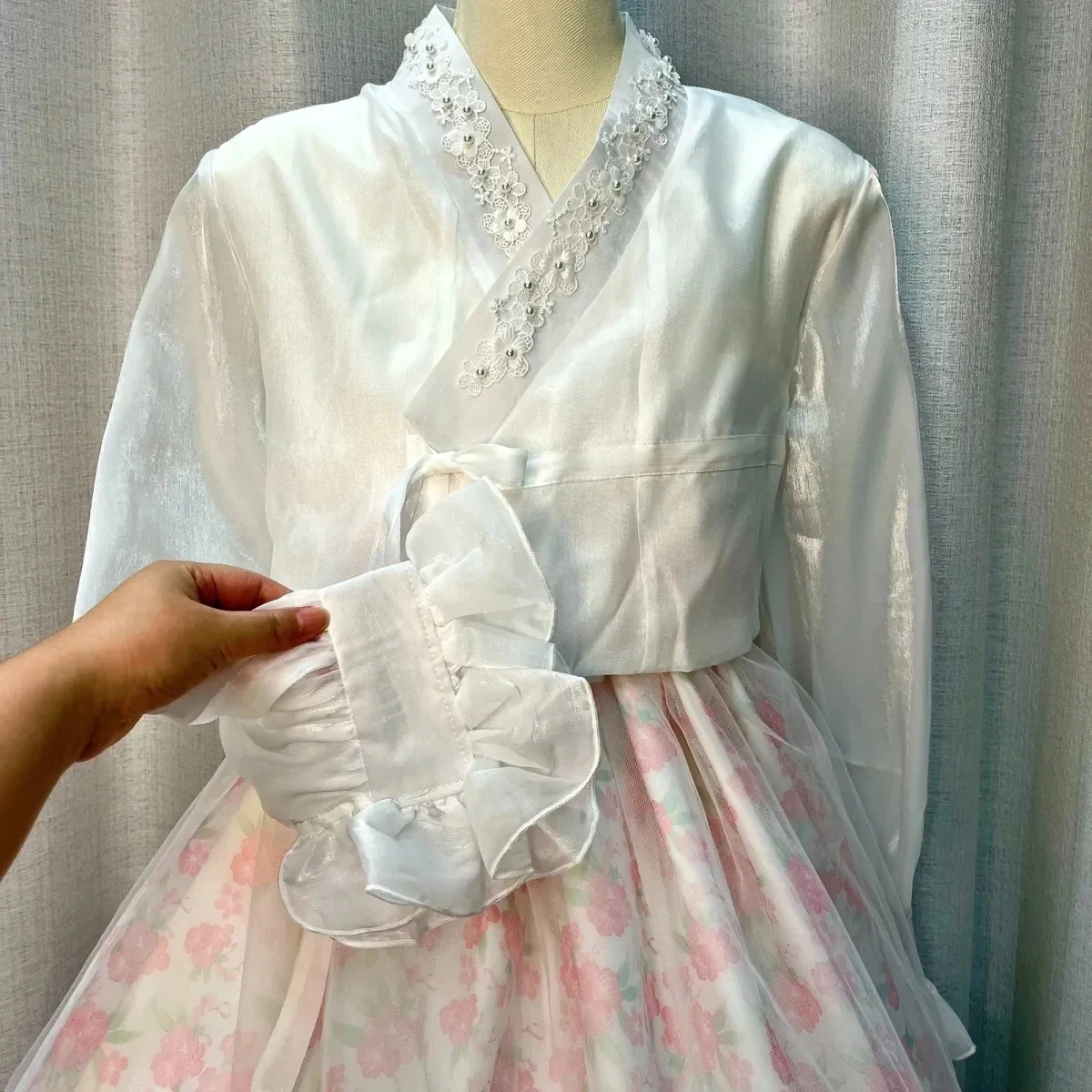 여성 전통 코스튬 한복 사진 의상, 빈티지 축제 세트, 레트로 민속 무용 한복 원피스, 한국 스타일