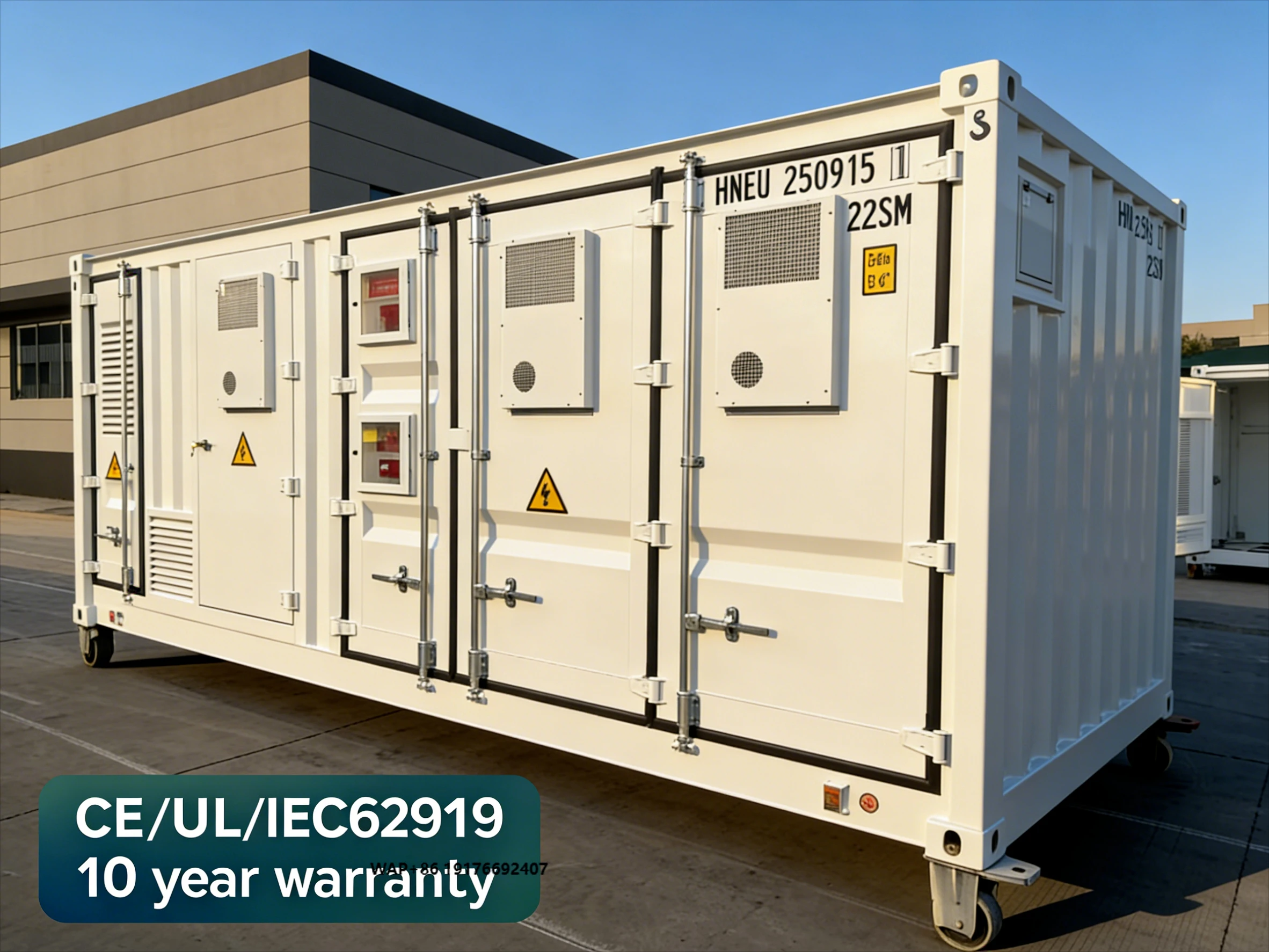 100kwh 200kwh 500kw 1mw Solar Energy Storage Battery Container 10 Years Warranty Lifepo4 Battery Solar System Bess
