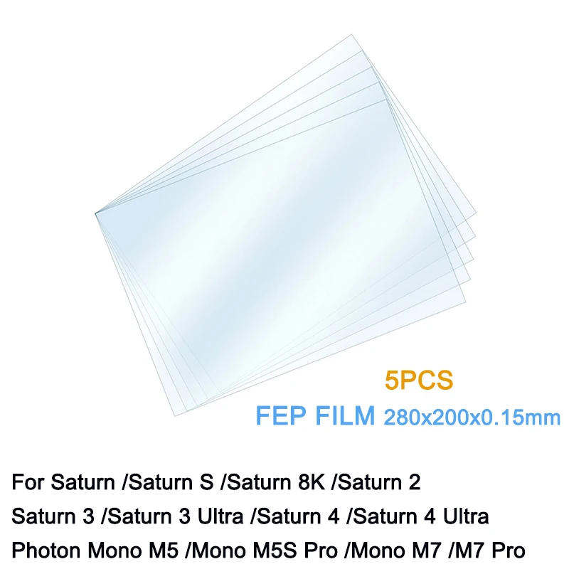 FEP Film 280*200*0.15mm for Anycubic Mono M5 M5s M7 Pro Elegoo Saturn 3D Printer Release Film