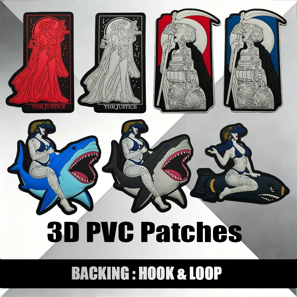 Javelin Queen Goddess of Justice Glow-in-the-Dark Tactical Armband with Magic Patch Stickers for Backpack
