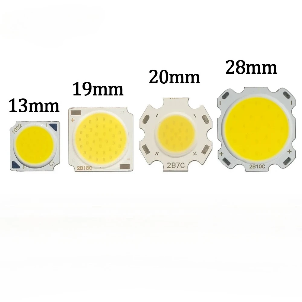 

COB LED 3W 5W 7W 10W 12W 15W 18W 30W 36W Neutral Cold Warm White 13mm 20mm 28mm 1919 Chips Lamp SpotLight Downlight DIY