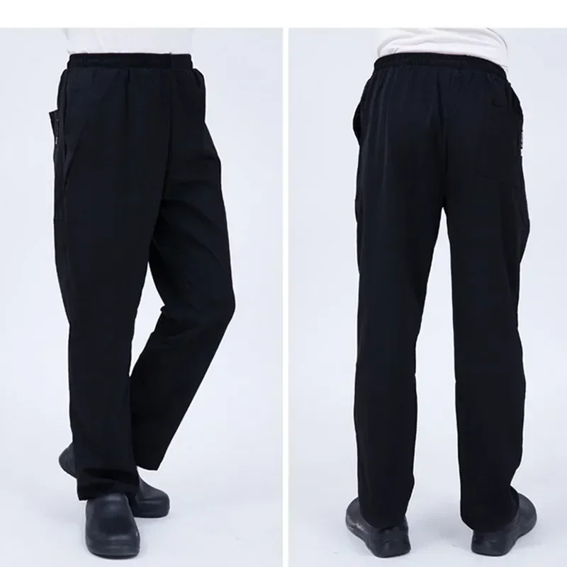 Pantalon de cuisine unisexe, uniforme de cuisine d'hôtel, service de chef cuisinier, long élastique avec travail Chamonix